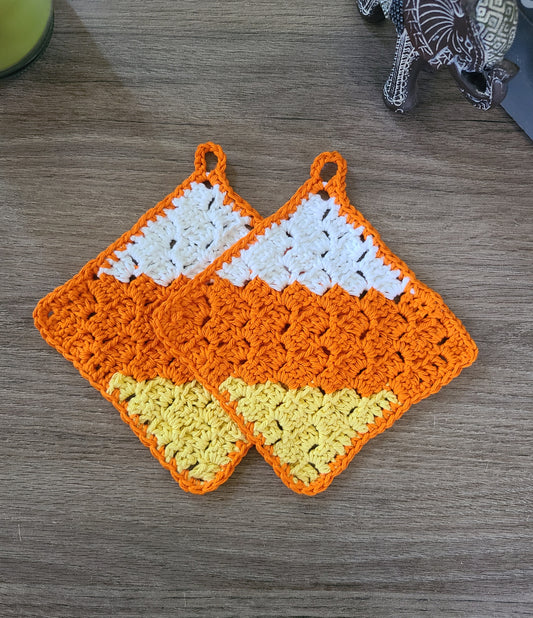 Candy Corn Pot Holders