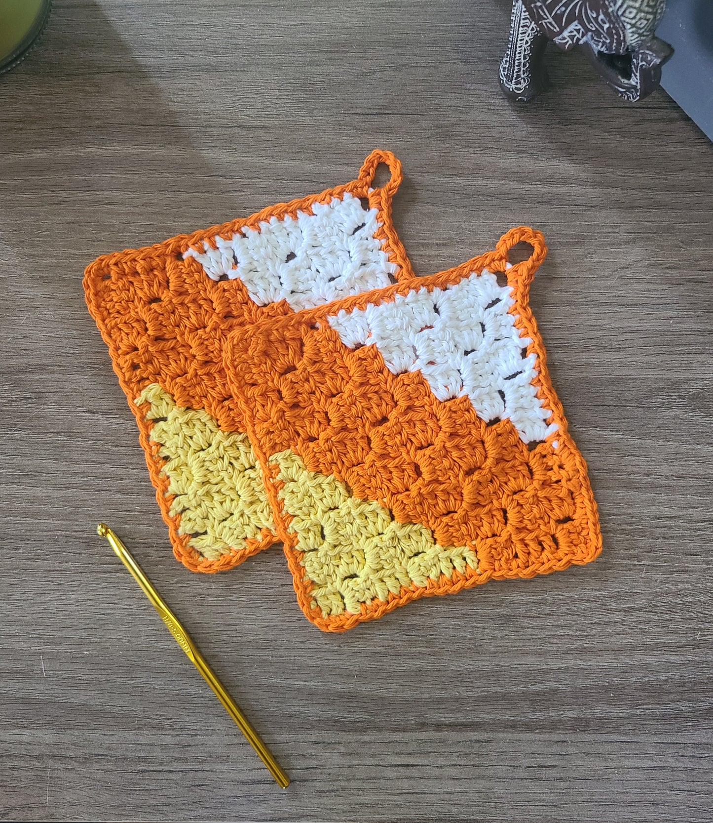 Candy Corn Pot Holders