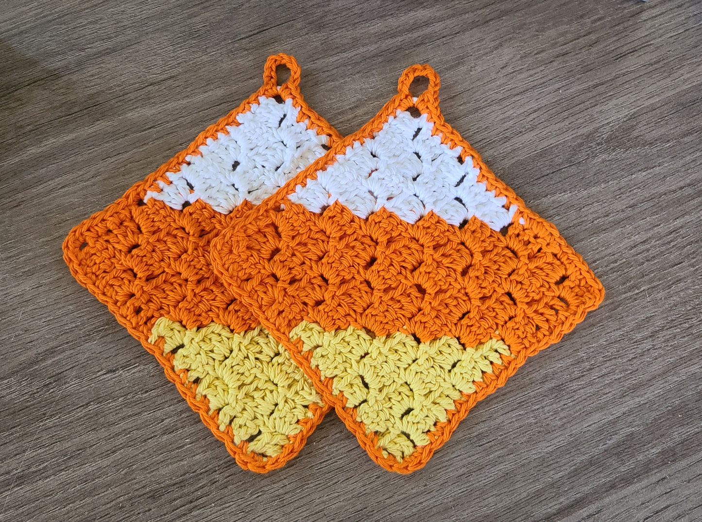 Candy Corn Pot Holders