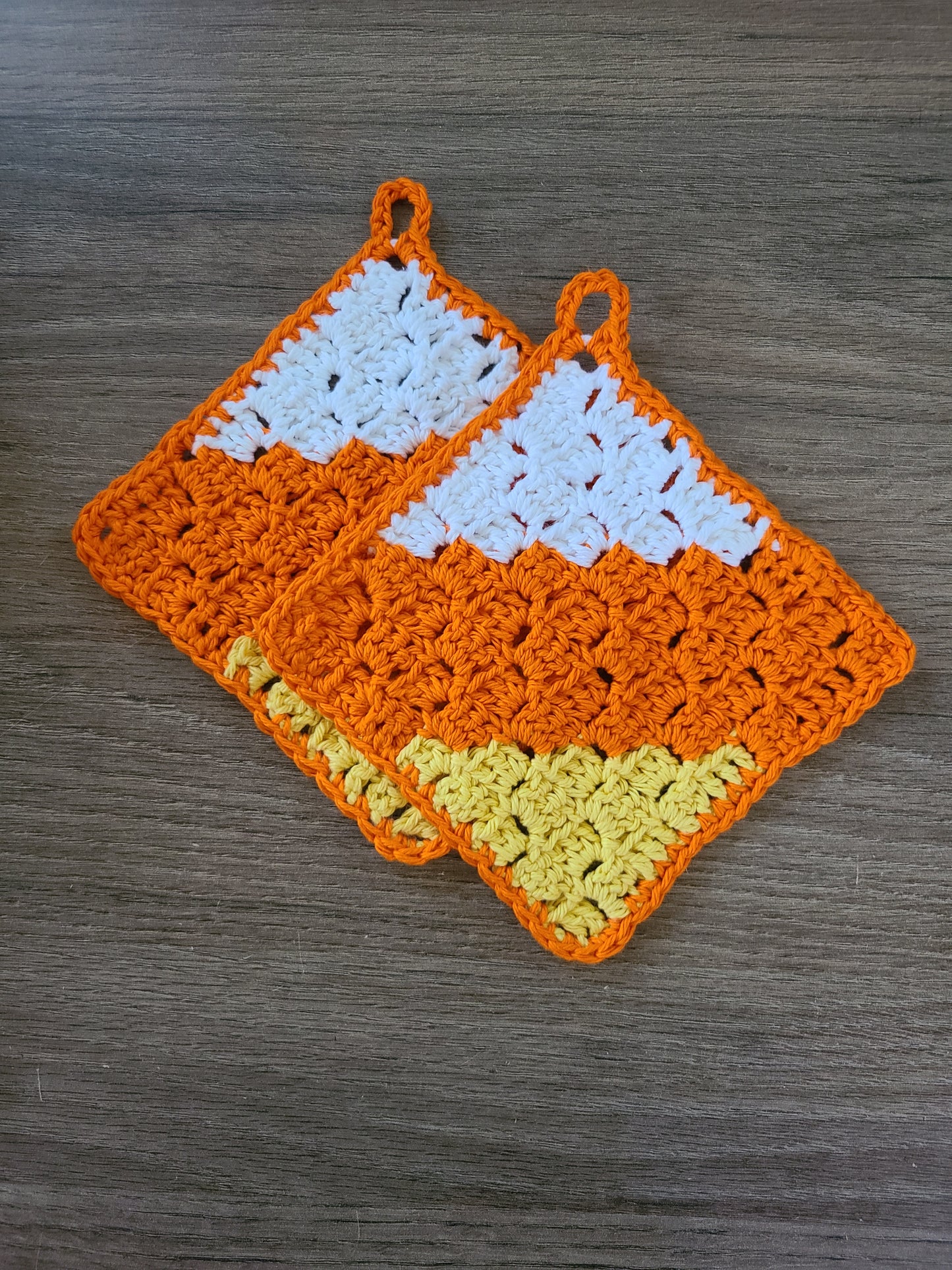 Candy Corn Pot Holders