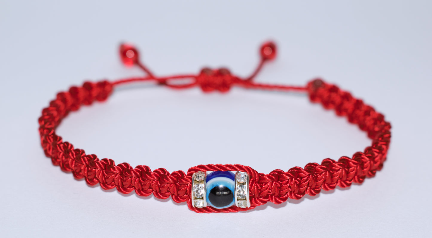 red string evil eye bracelet -charm