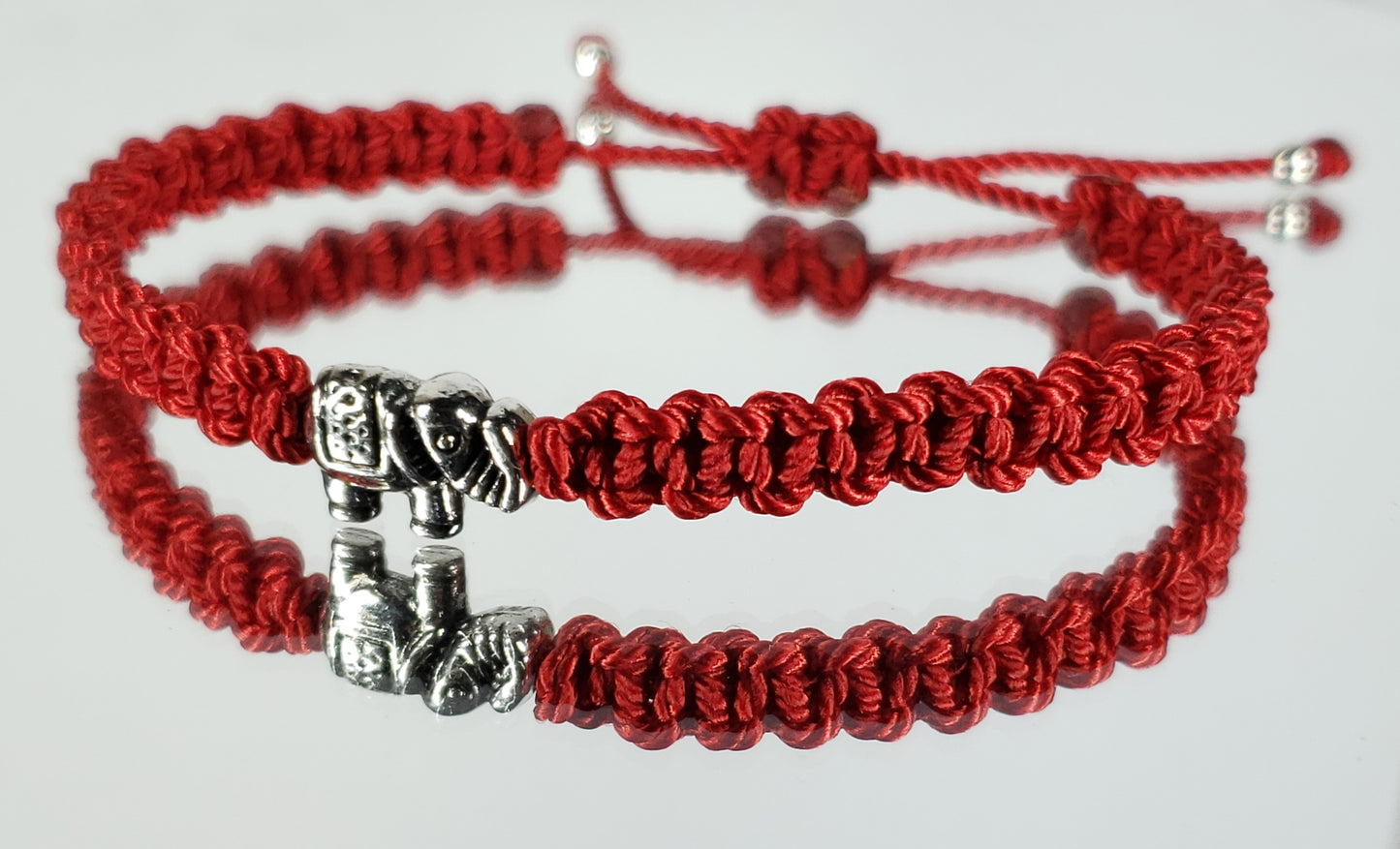 elephant bracelet, red