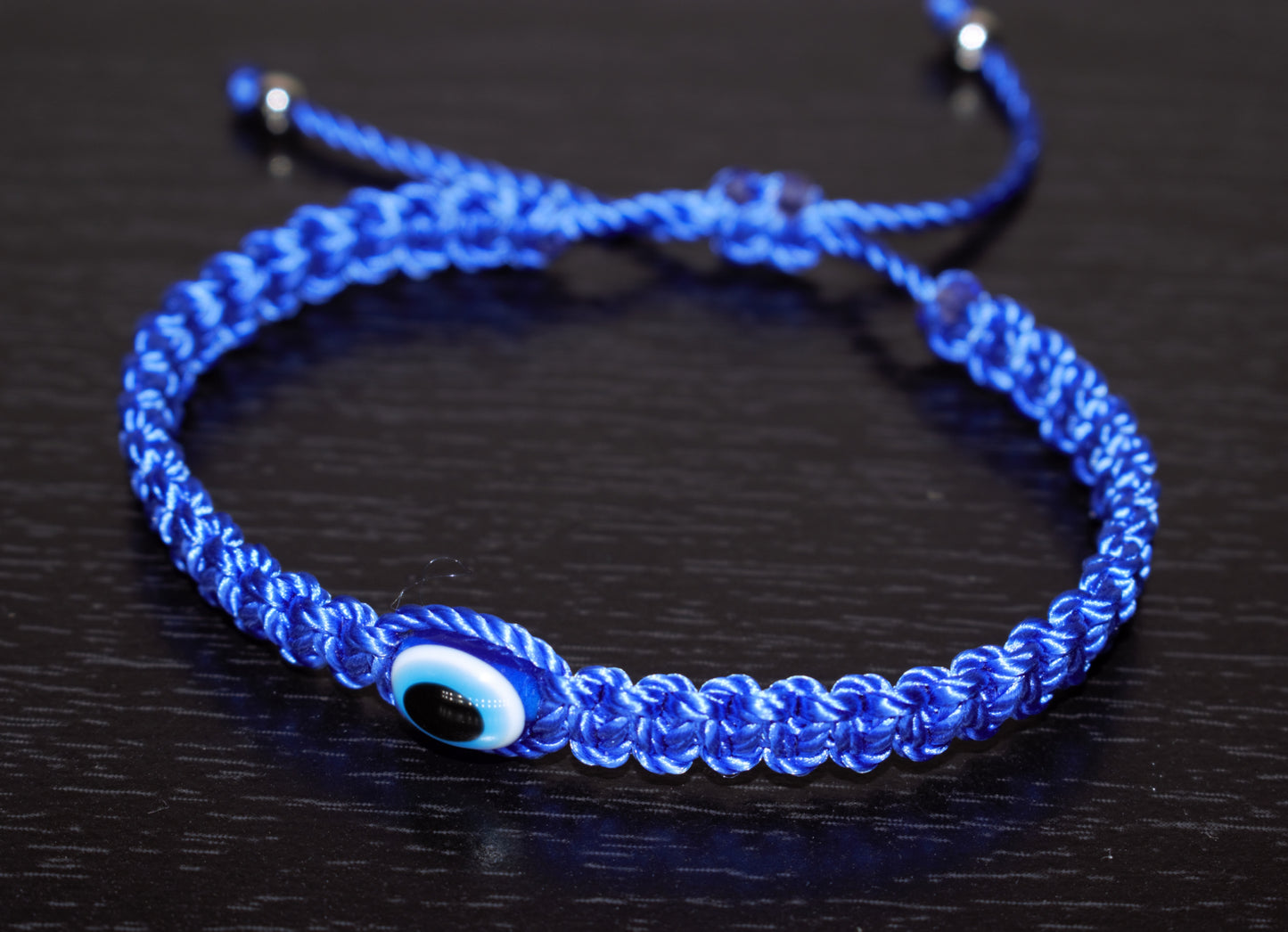 evil eye bracelet, blue -ncb