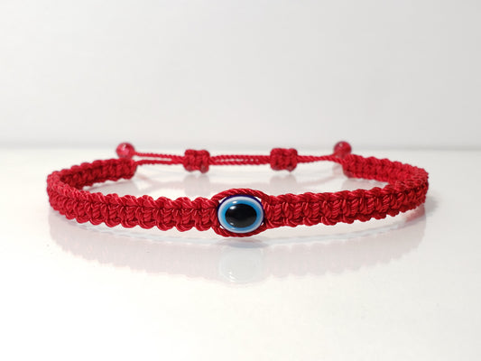 evil eye anklet, red -ob