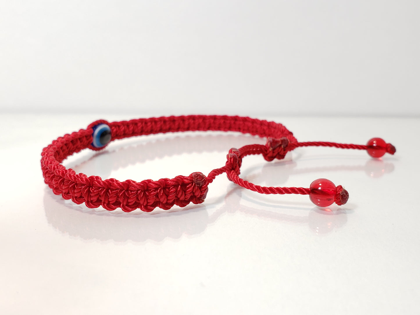 evil eye anklet, red -ob