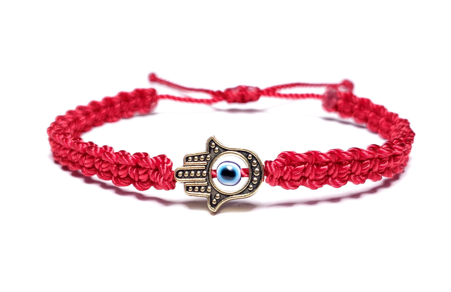 hamsa hand bracelet, red -gtbe