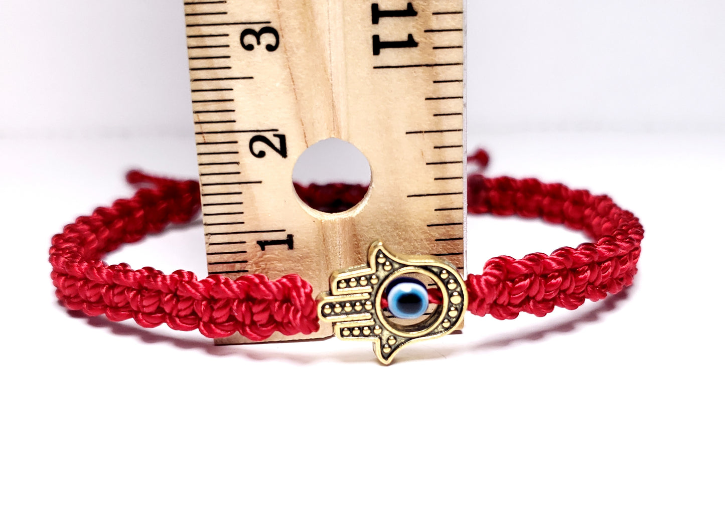 hamsa hand bracelet, red -gtbe