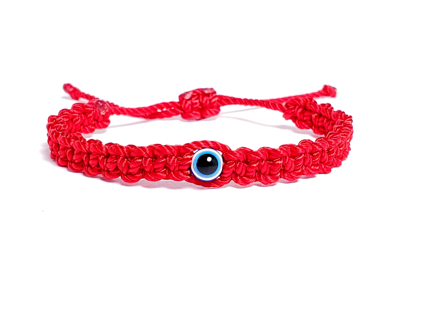 evil eye bracelet, kids size, red -be