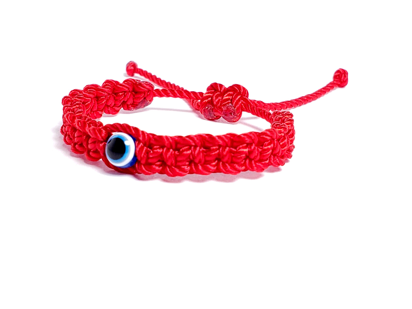 baby evil eye bracelet, red -be