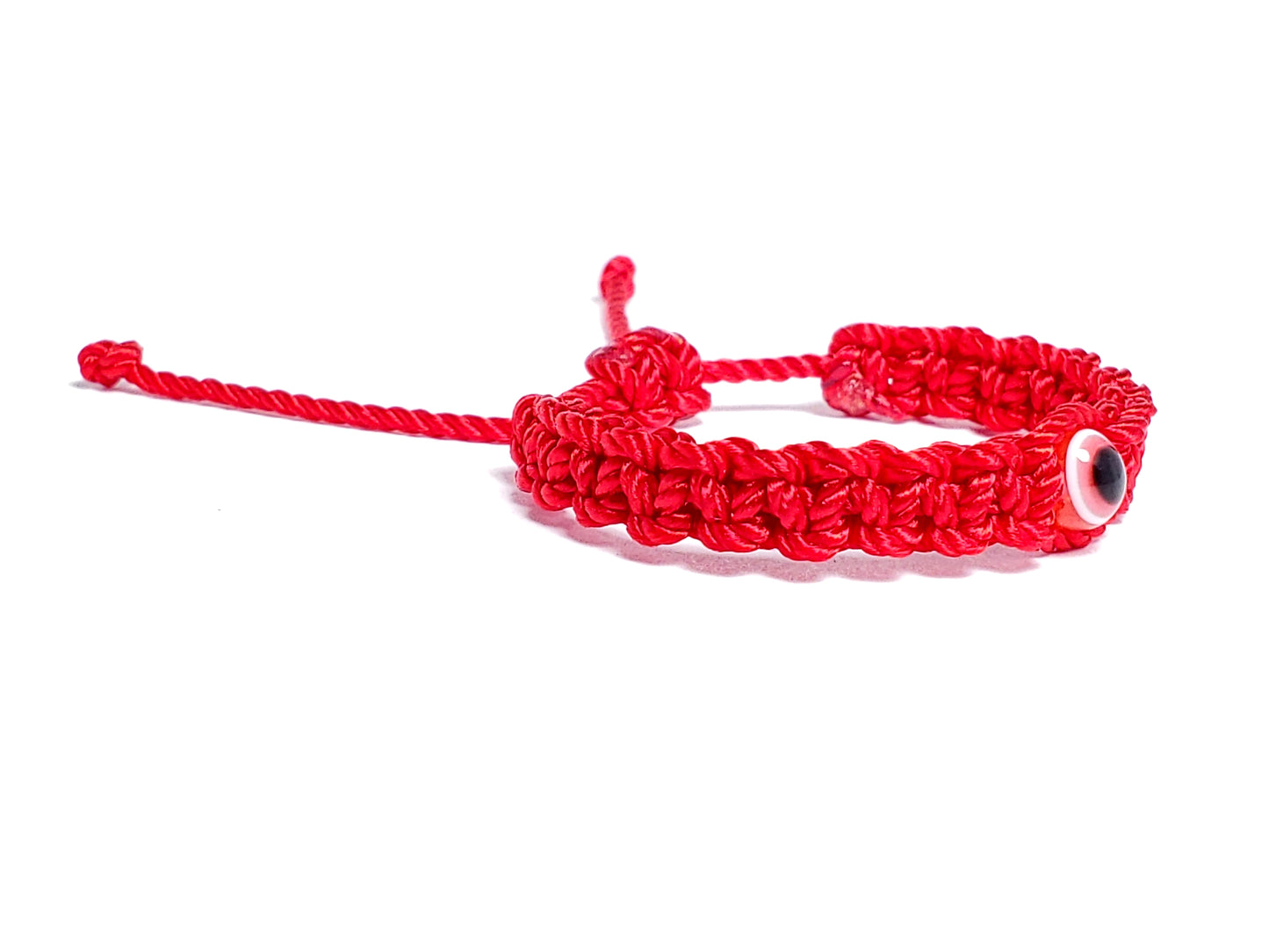 baby evil eye bracelet, red -re