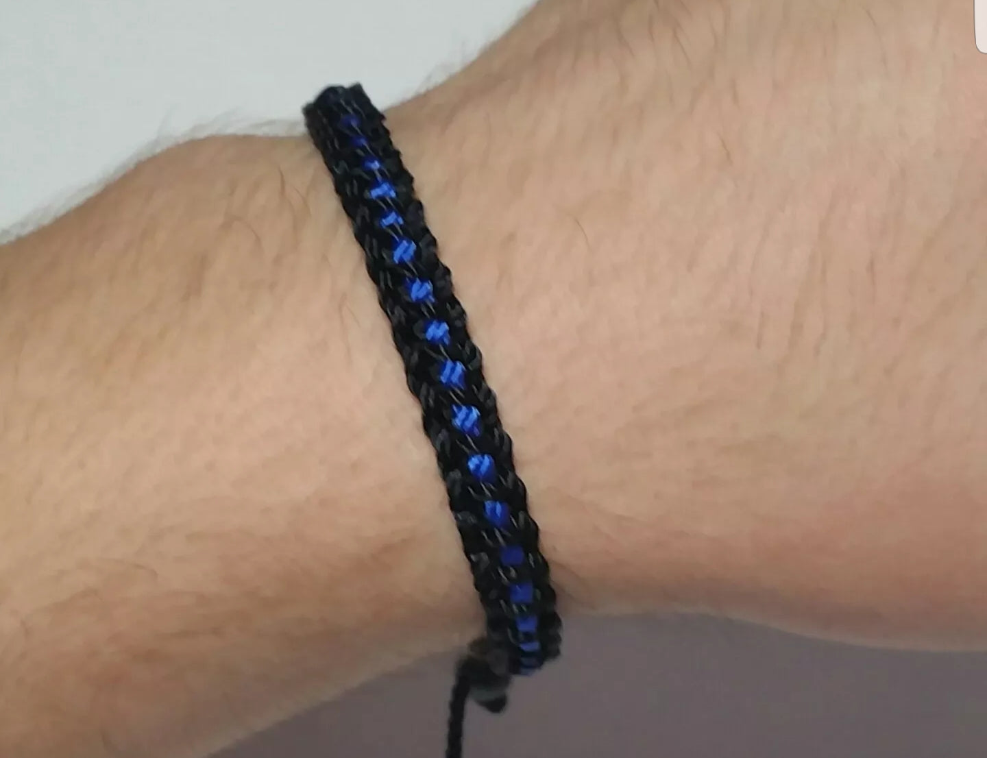 police thin blue line bracelet -bt