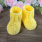 Yellow baby booties