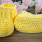 Yellow baby booties