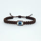 evil eye bracelet, brown -charm