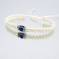 evil eye bracelet, Ivory -charm