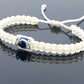 evil eye bracelet, Ivory -charm