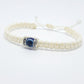 evil eye bracelet, Ivory -charm