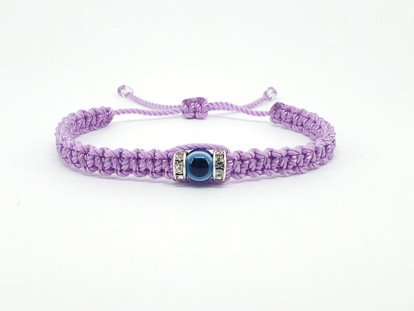 evil eye bracelet, lilac -charm