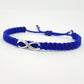 infinity bracelet, blue