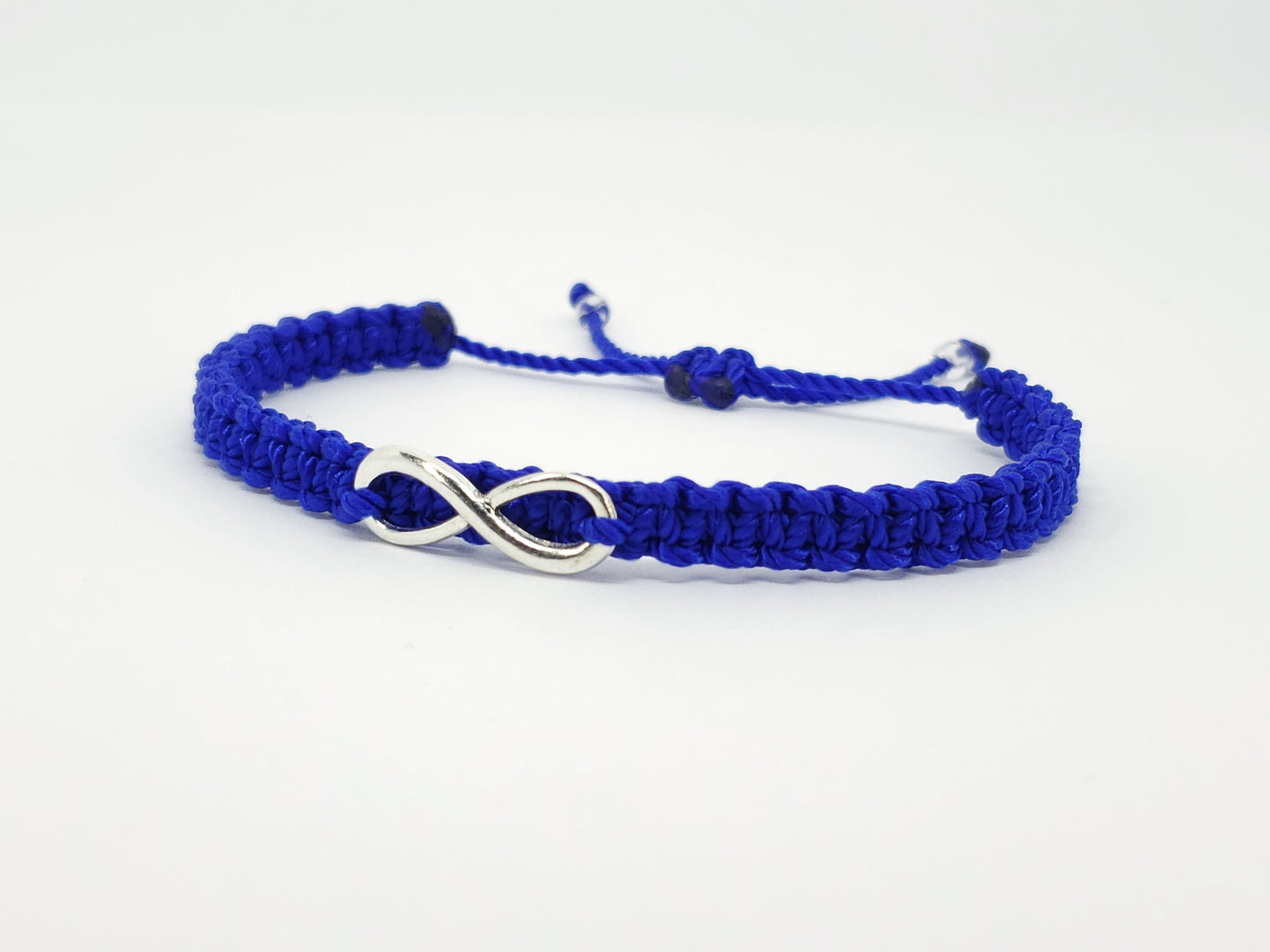 infinity bracelet, blue