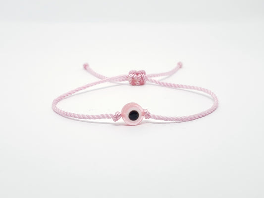 evil eye bracelet, pink -ssp