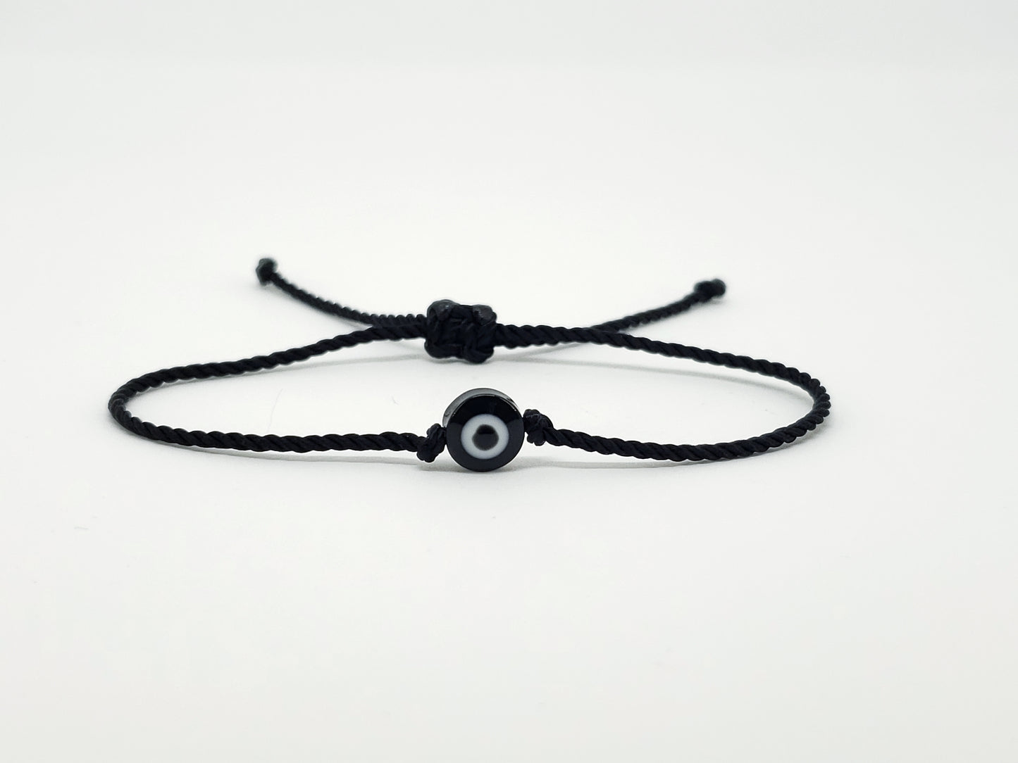 evil eye bracelet, black -ssb