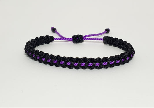 thin purple line bracelet -pt