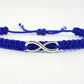 infinity bracelet, blue