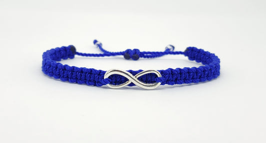 infinity bracelet, blue