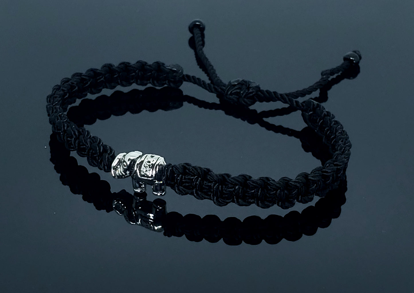 elephant bracelet, black