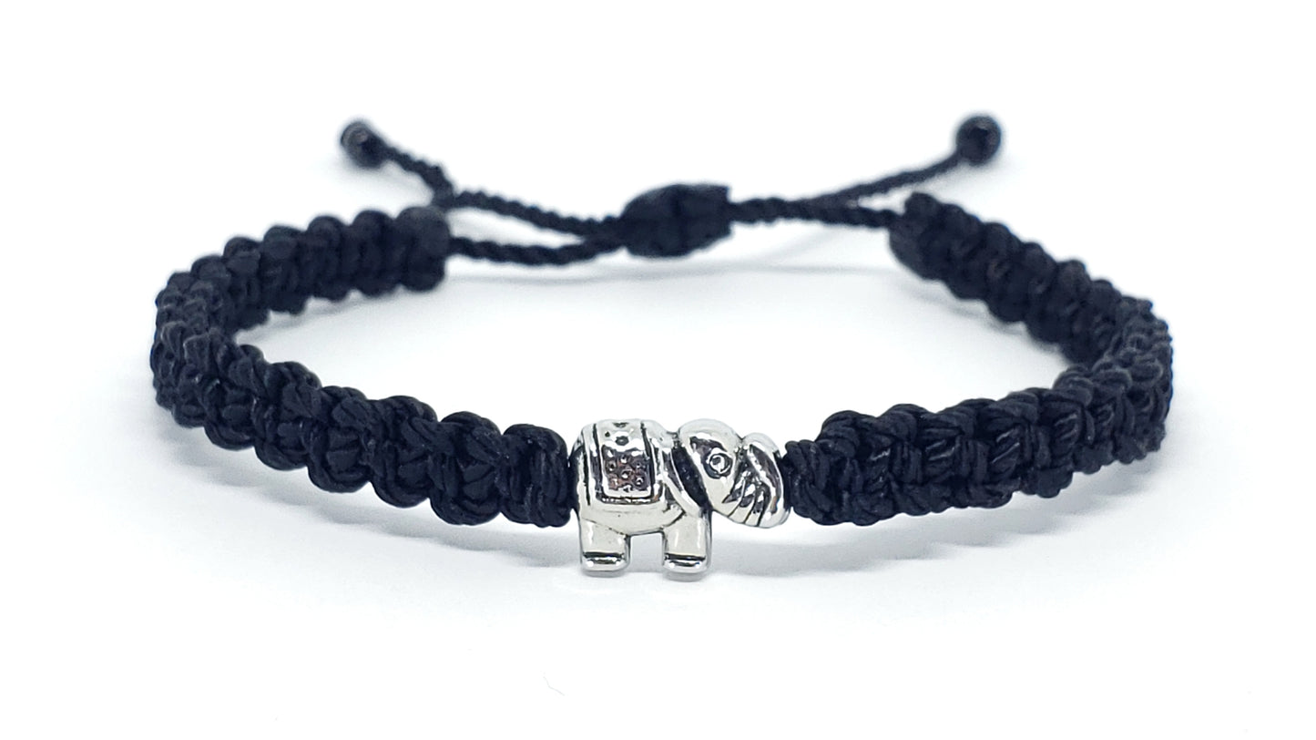 elephant bracelet, black