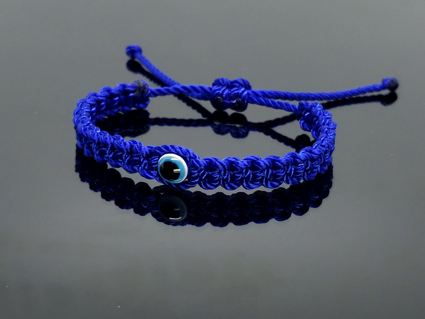 kids evil eye bracelet, blue -nc