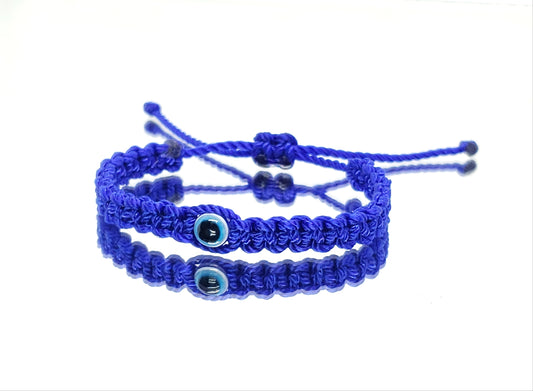 kids evil eye bracelet, blue -nc