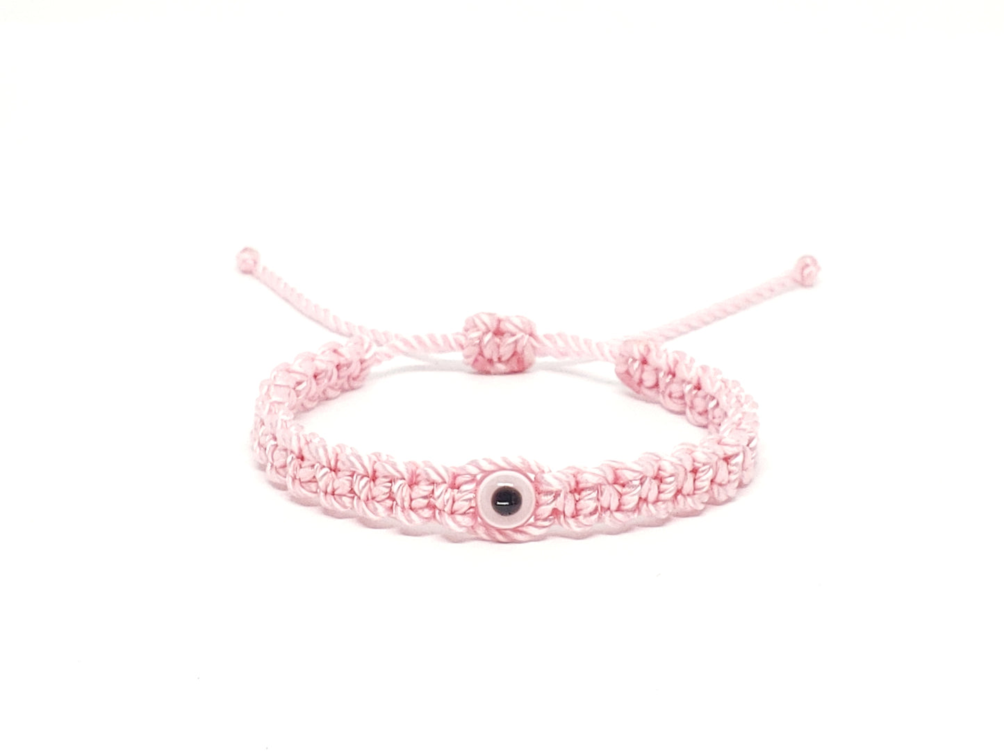 kids evil eye bracelet, pink -pe