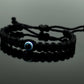 kids evil eye bracelet, black -be