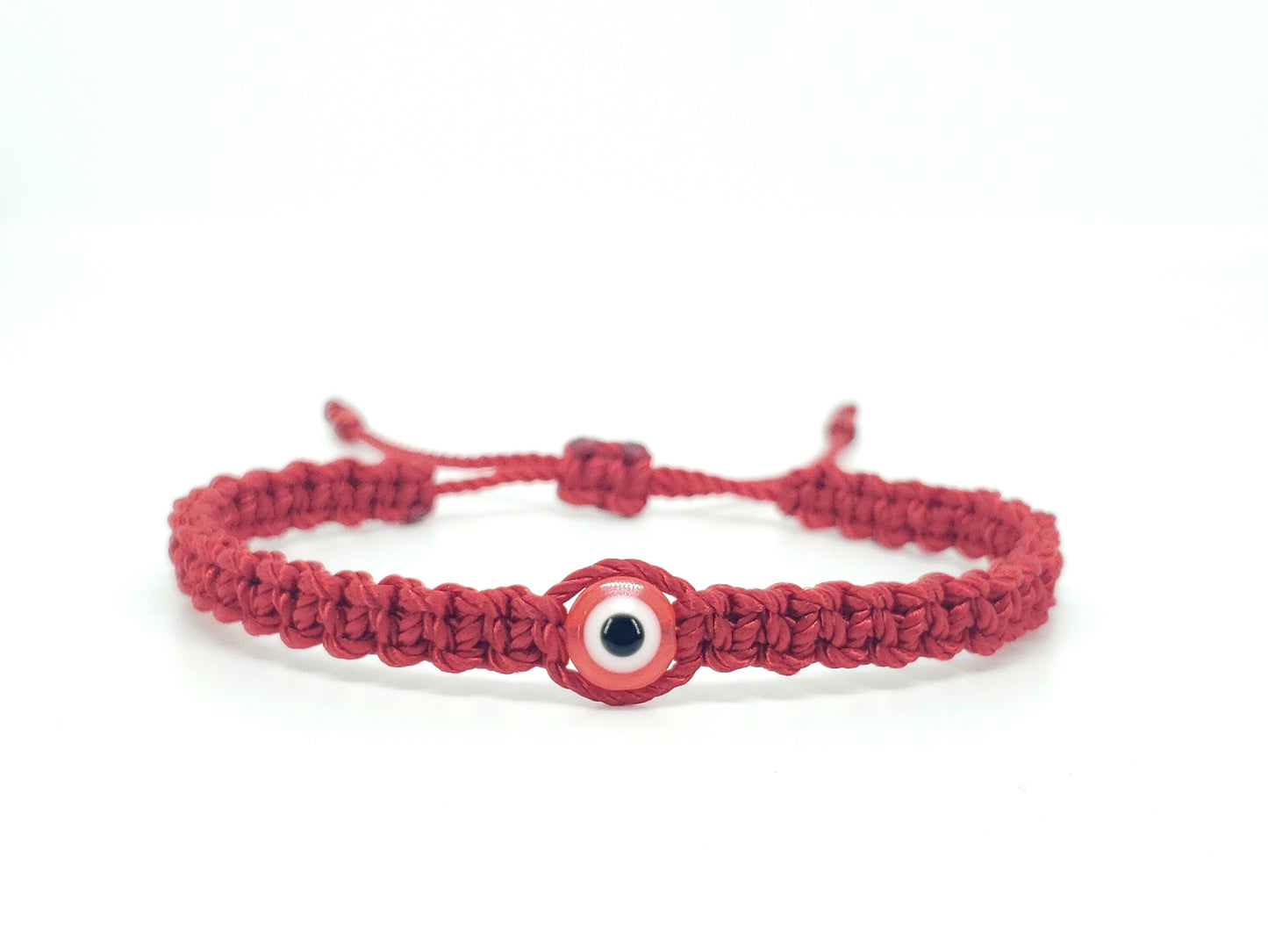 evil eye bracelet, red -fec