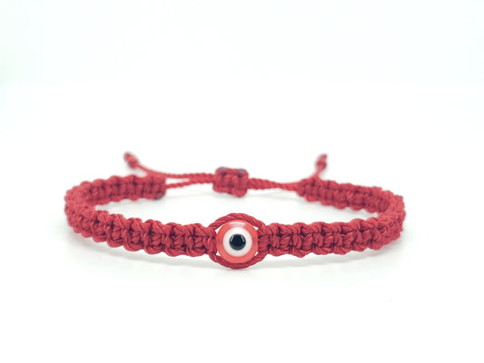 evil eye bracelet, red -fec