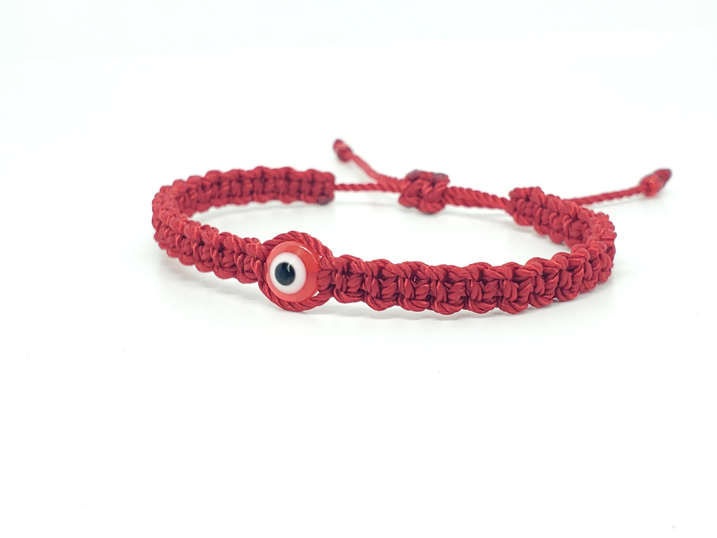 evil eye bracelet, red -fec