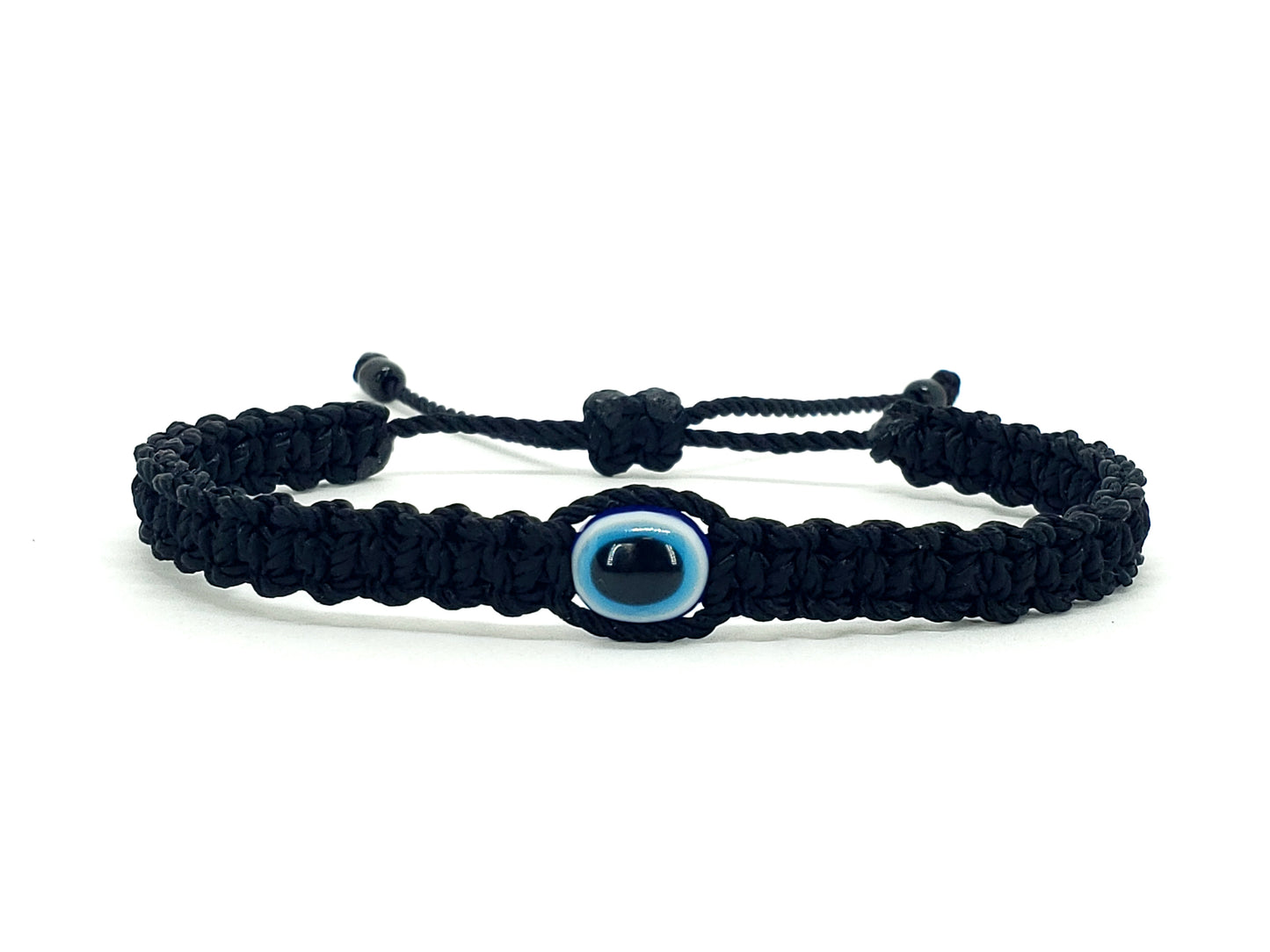 evil eye bracelet, black -ncb