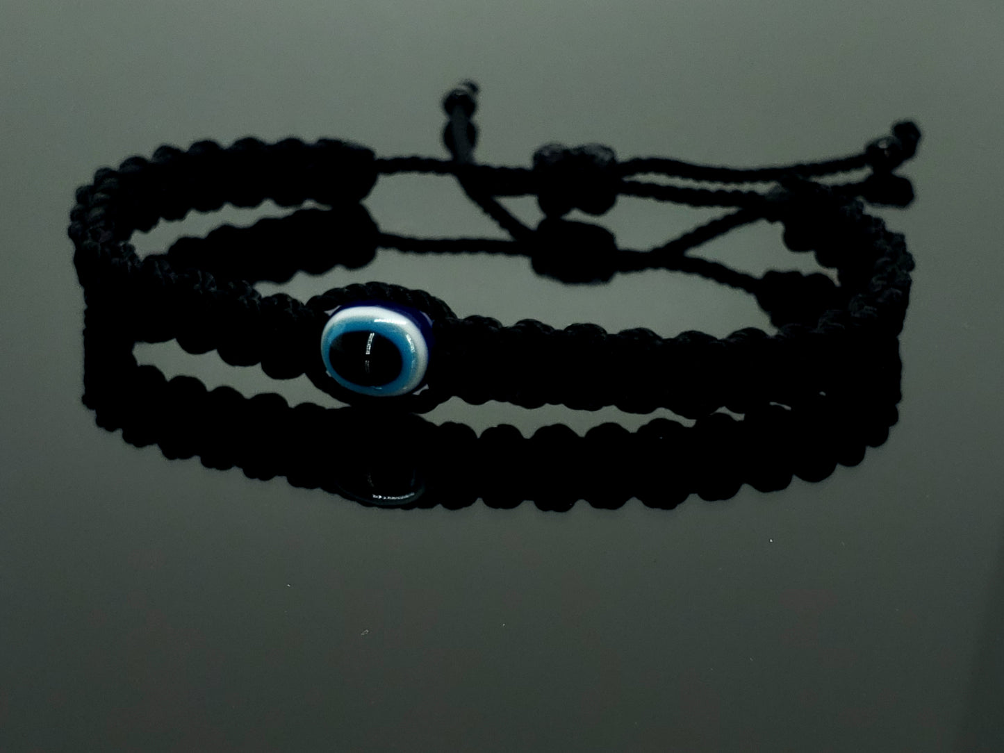 evil eye bracelet, black -ncb