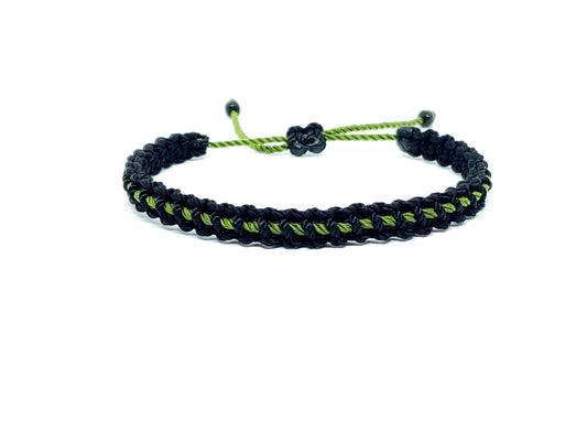 thin green line bracelet -gt