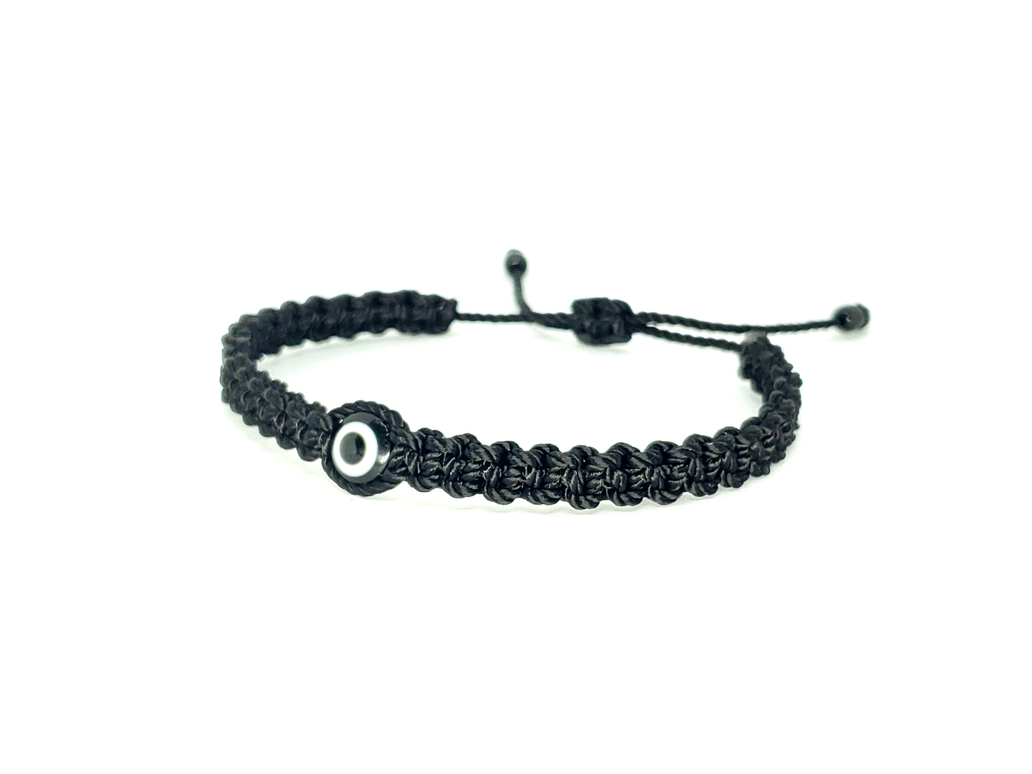 evil eye bracelet, black -fec