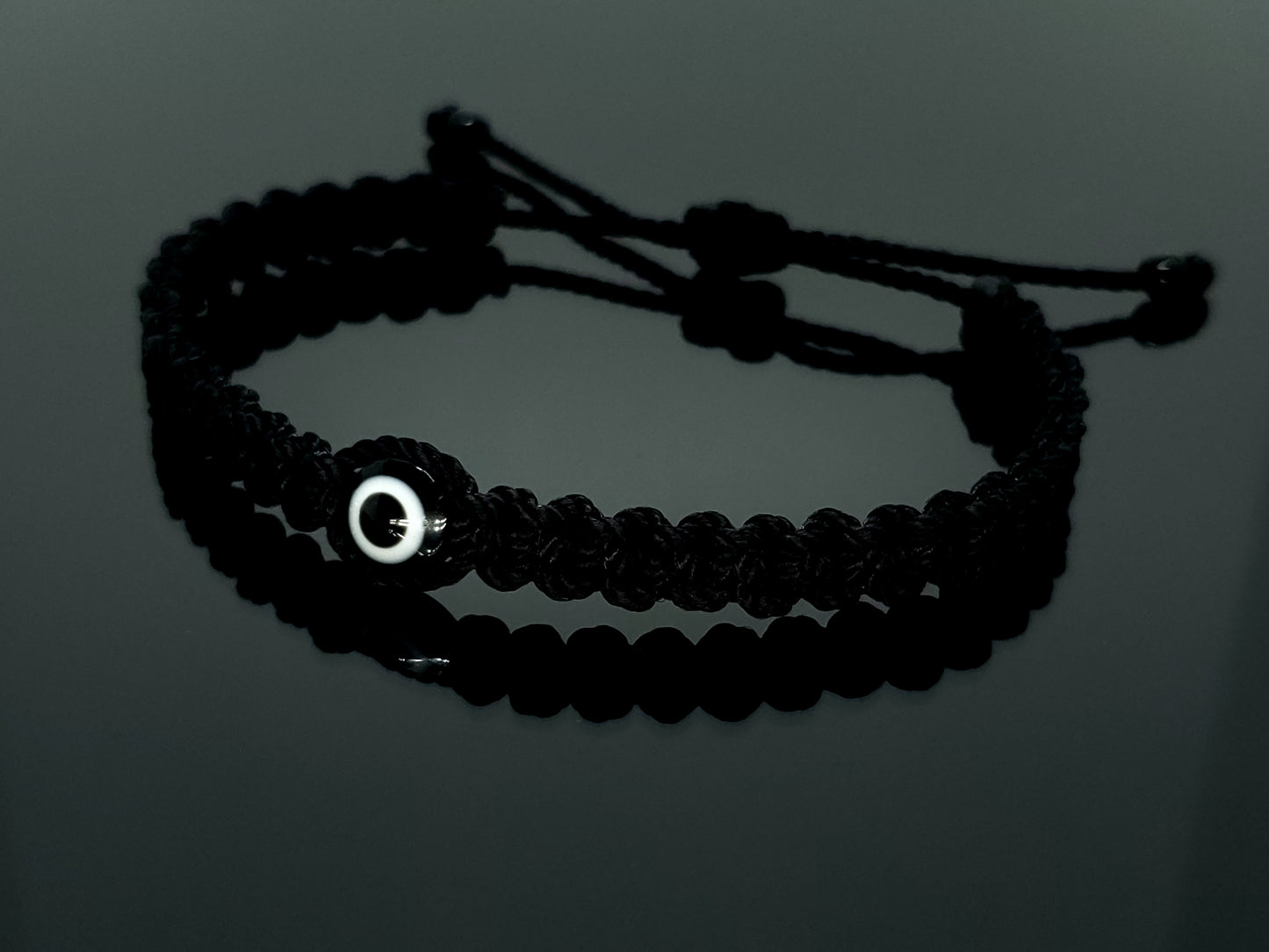 evil eye bracelet, black -fec