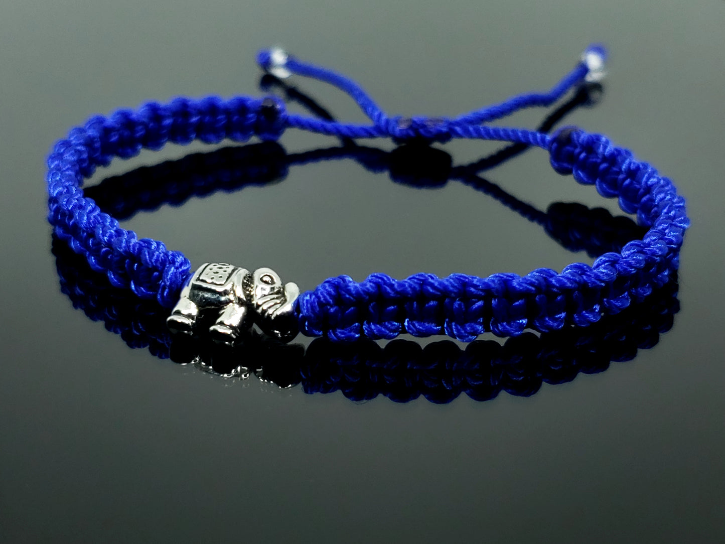 elephant bracelet, blue