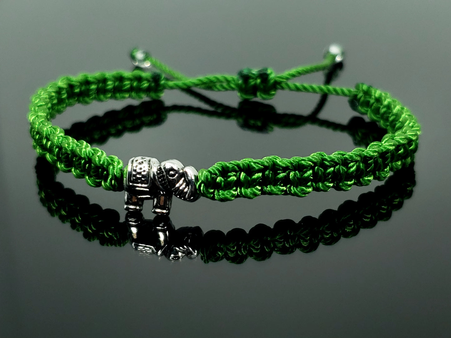 elephant bracelet, green