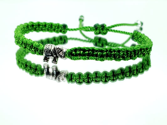 elephant bracelet, green