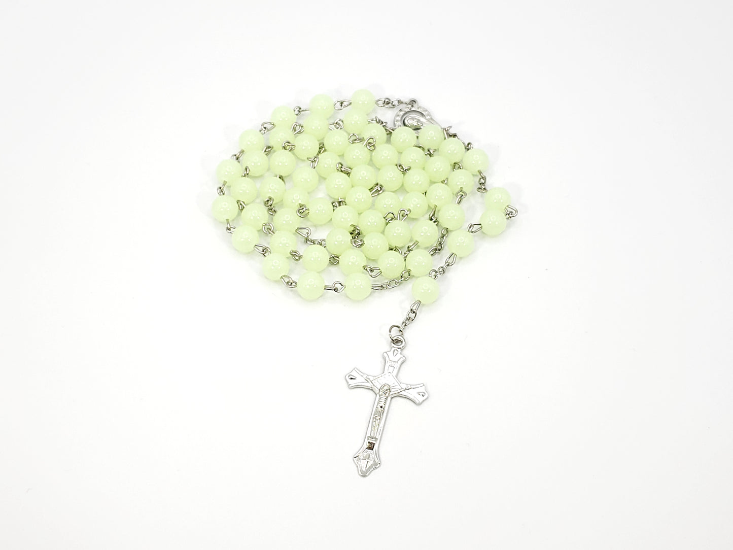 Rosary necklace -glow in the dark