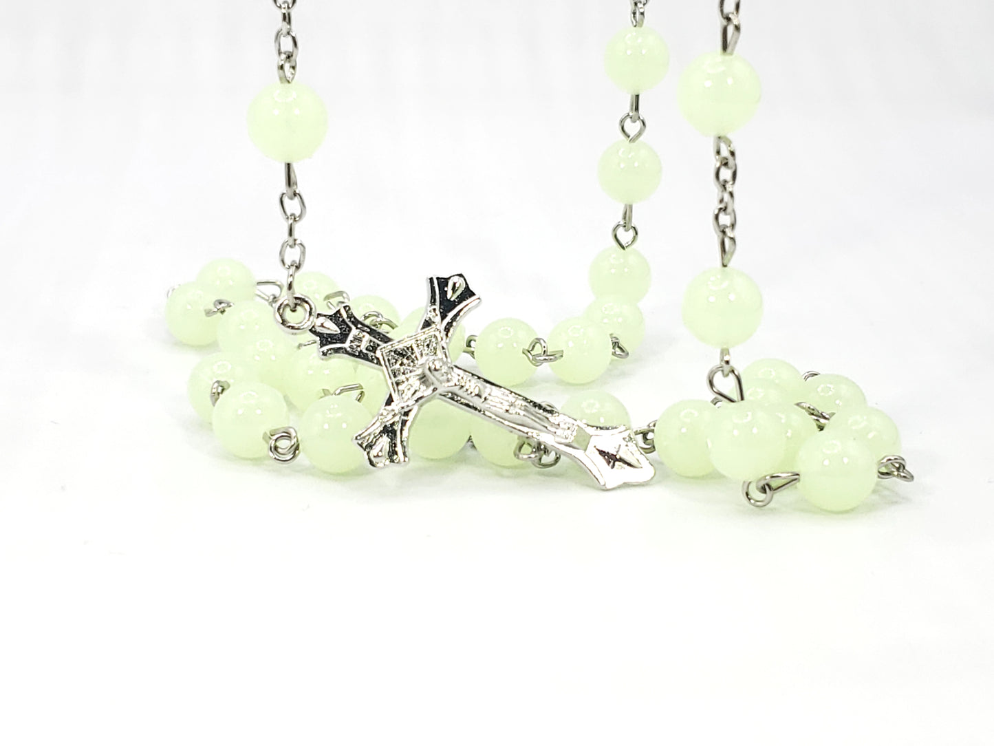 Rosary necklace -glow in the dark