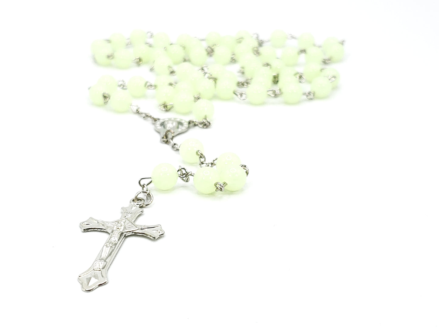 Rosary necklace -glow in the dark