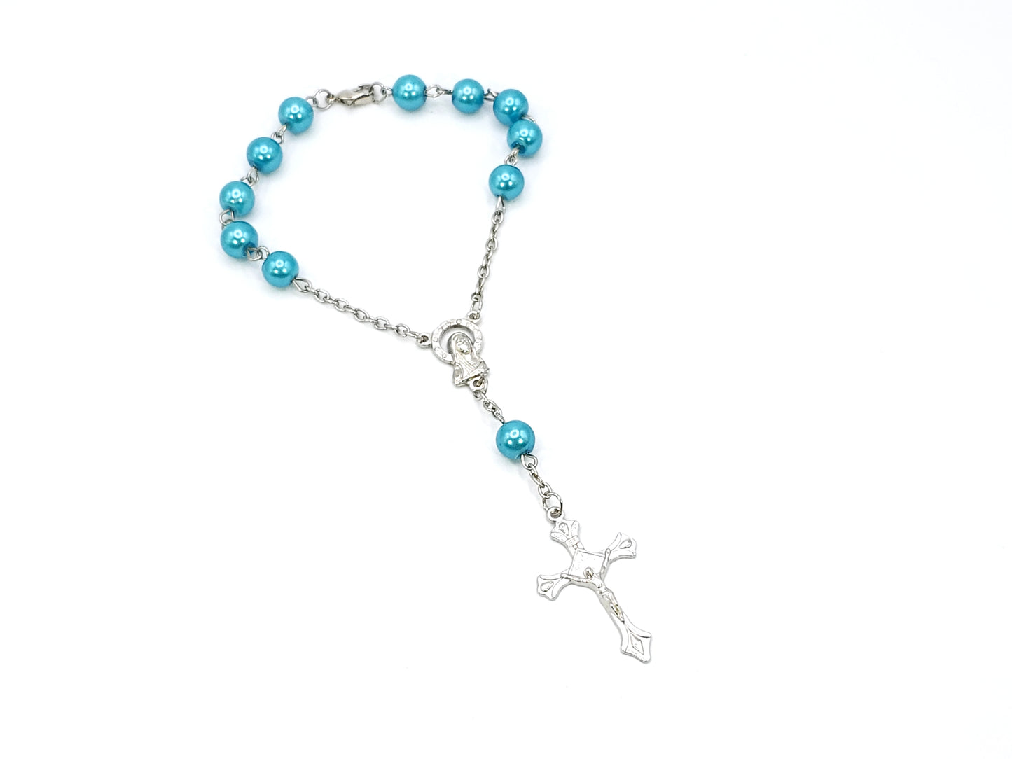 rosary bracelet -blue